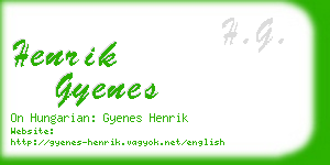 henrik gyenes business card